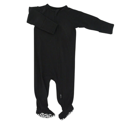 Zipper Footie - Midnight Black
