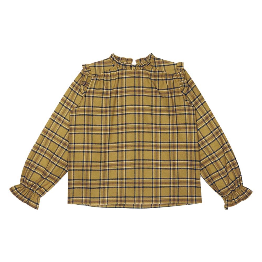 Ethan Woman Blouse - Olive Check