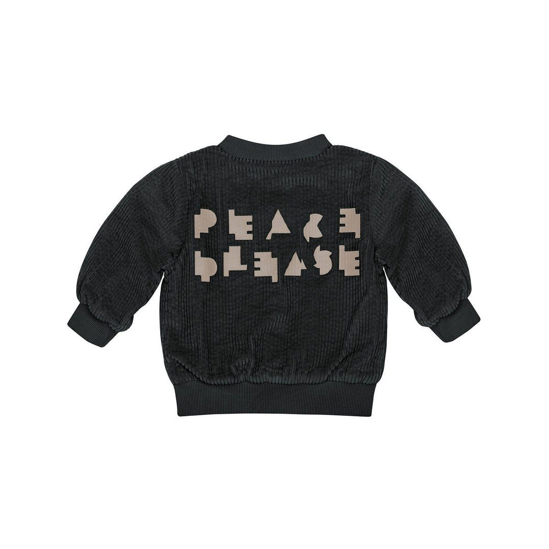 Baby Corduroy Bomber Jacket - Black