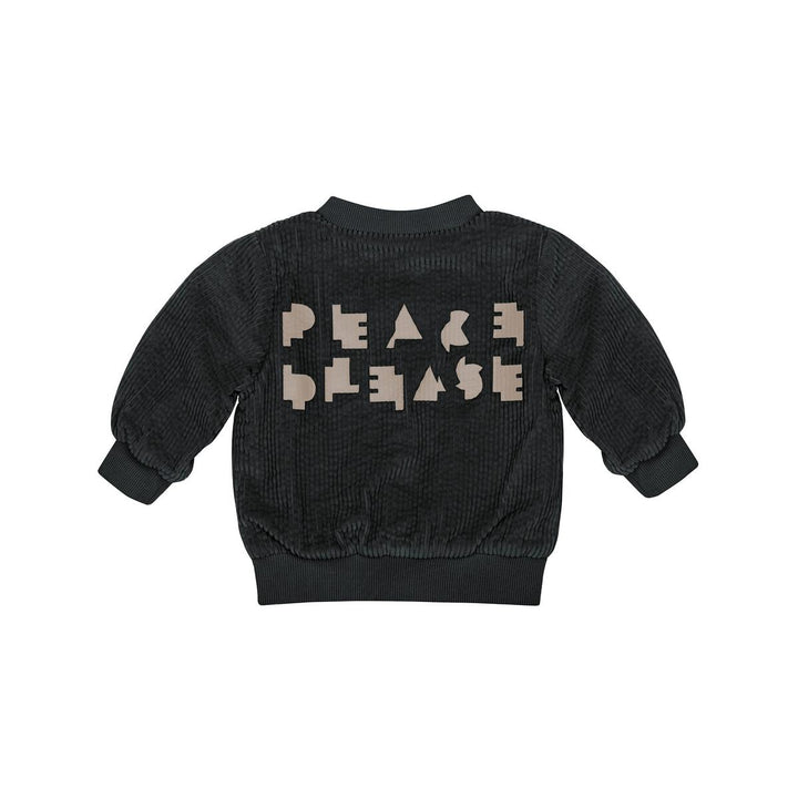 Baby Corduroy Bomber Jacket - Black