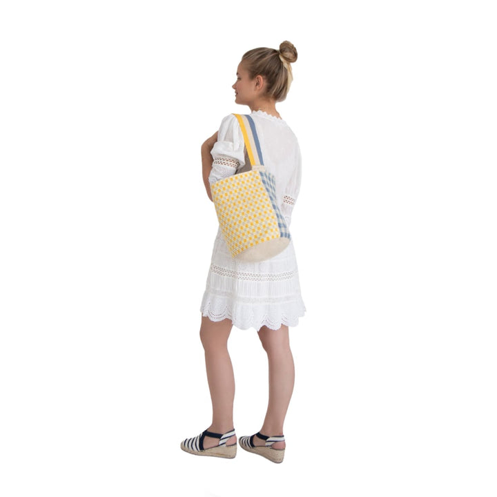 Bucket Bag - Blue Gingham