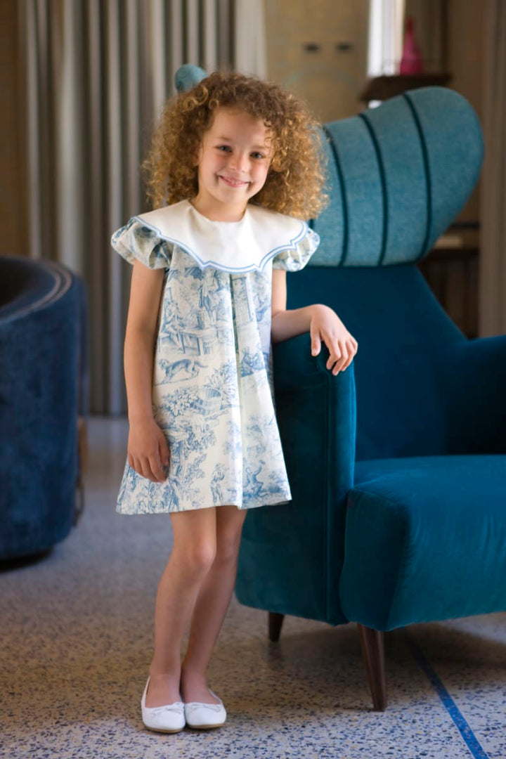 Federica - Light Blue Toile De Youy