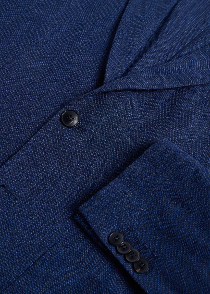 Cotton Jersey Bone Jacket - Navy