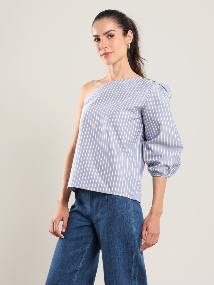 Sola Top - Navy Stripe