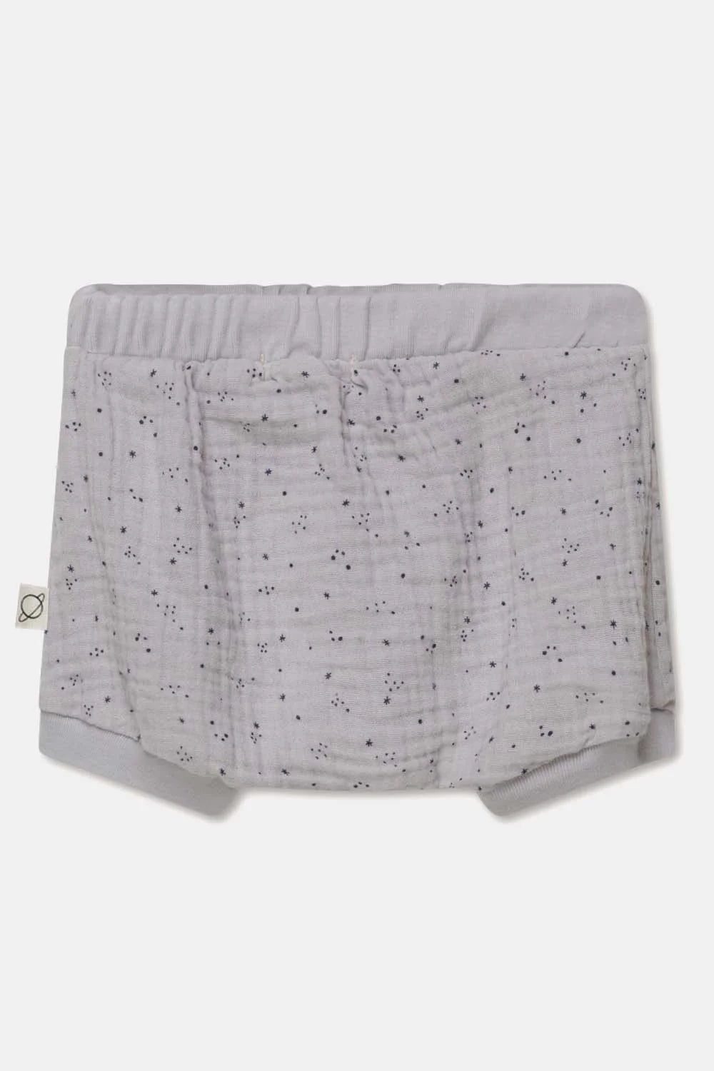 Gauze star-print baby shorts - Soft grey