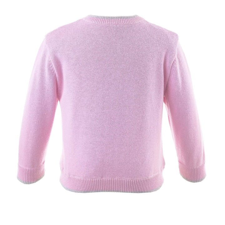Pink Bunny Intarsia Cardigan
