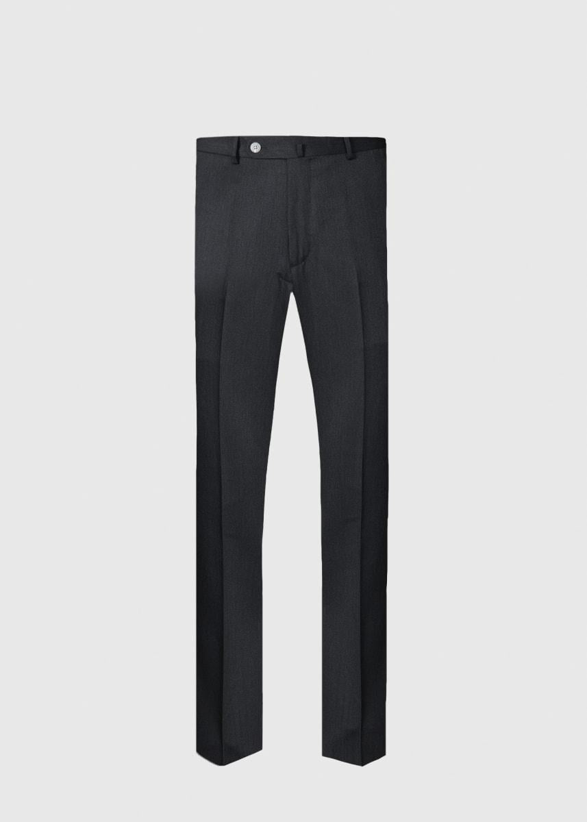 Soft Wool Twill Trouser - Charcoal