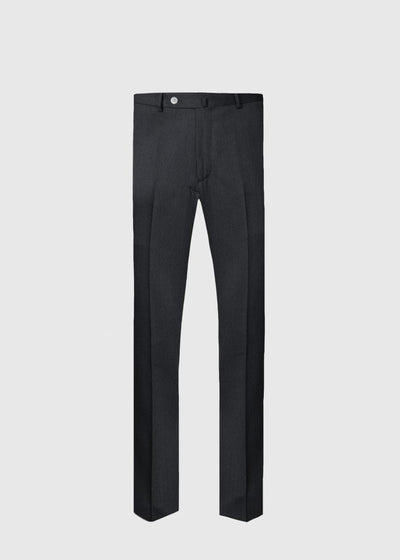 Soft Wool Twill Trouser - Charcoal