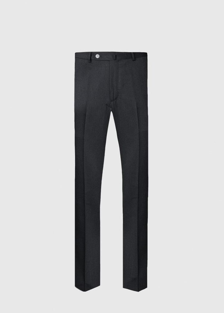 Soft Wool Twill Trouser - Charcoal