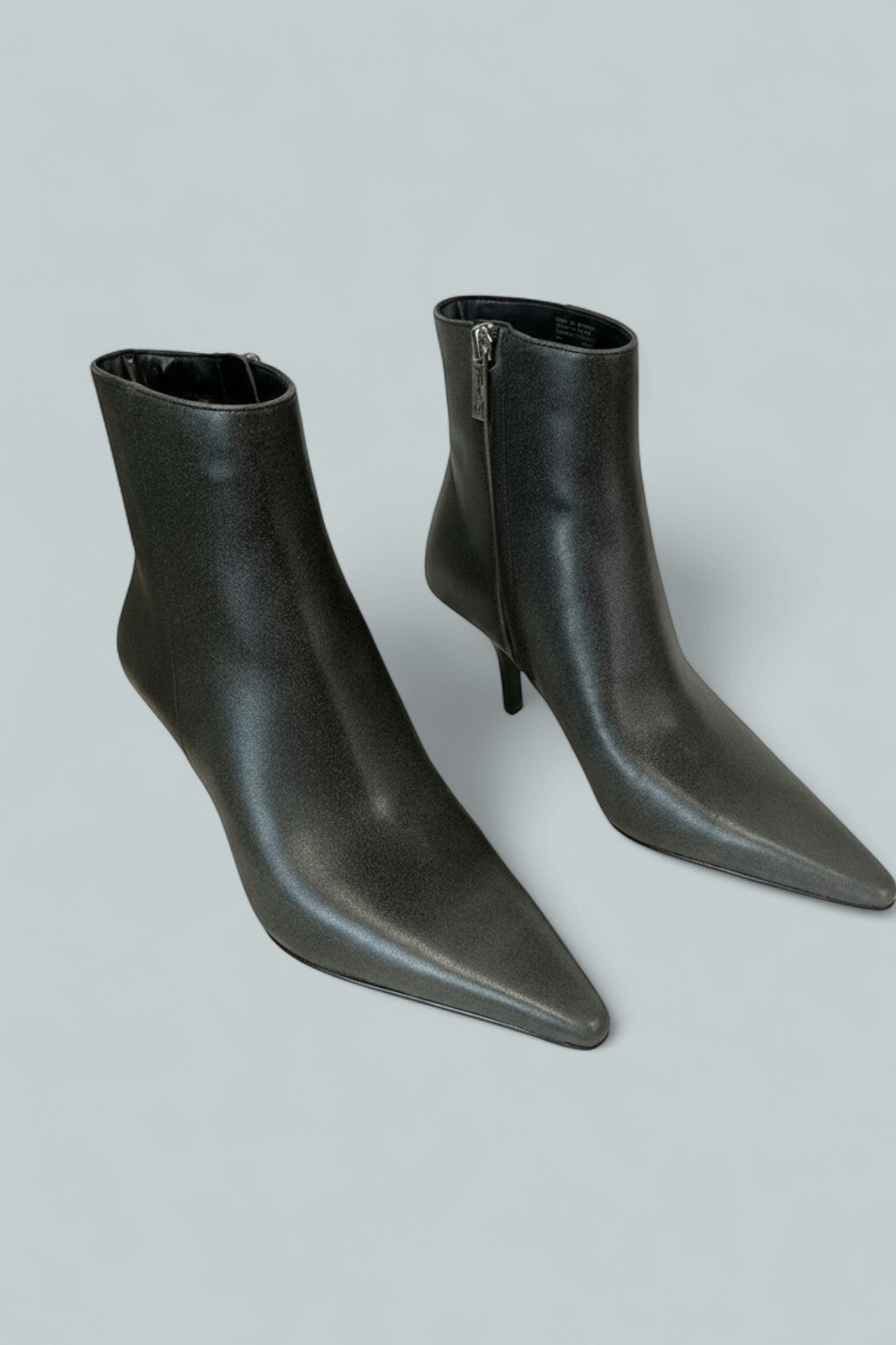 Selina Burnished Leather Ankle Boot - Grey