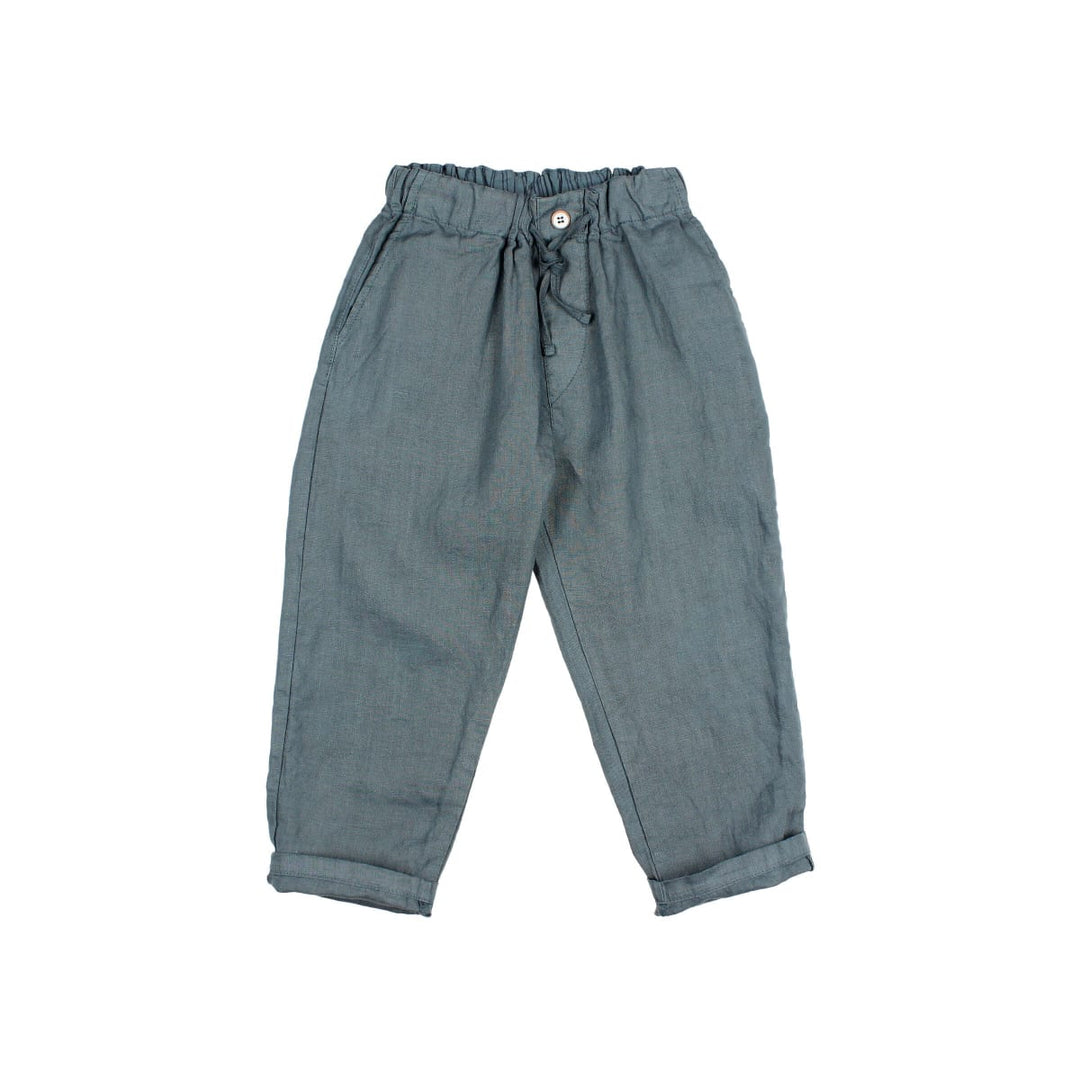 Linen Pants Blue Teal