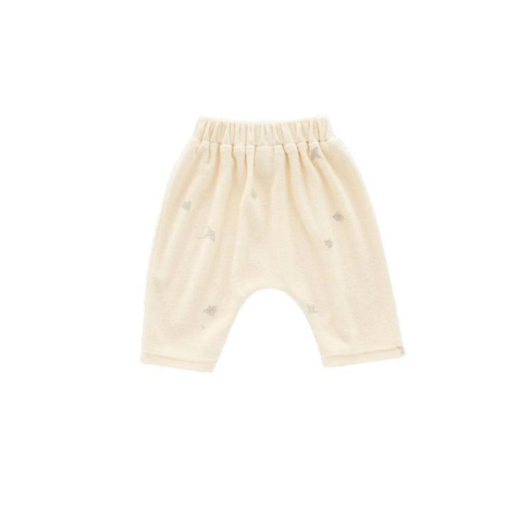 Baby Terry Harem Pants - Cream