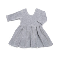 Long Sleeve Let’s Dance Dress - Heather Grey Velour
