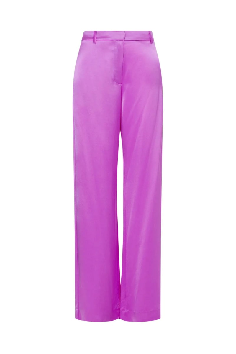 Silky Wide Leg Trousers - Pink