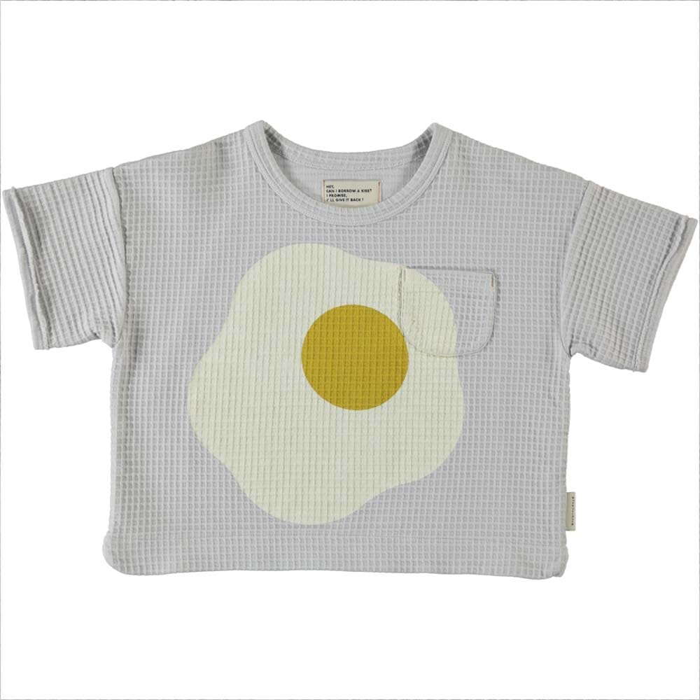 Honeycomb T-Shirt - Light Grey w/ Egg Print T-Shirts Piupiuchick 