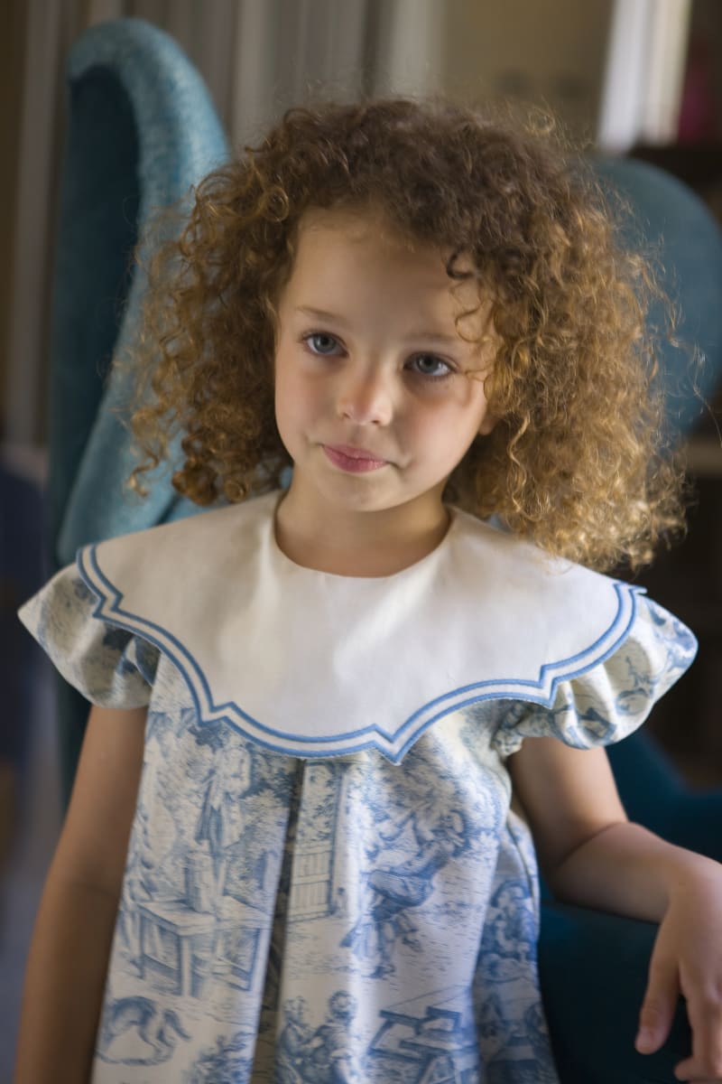 Federica - Light Blue Toile De Youy
