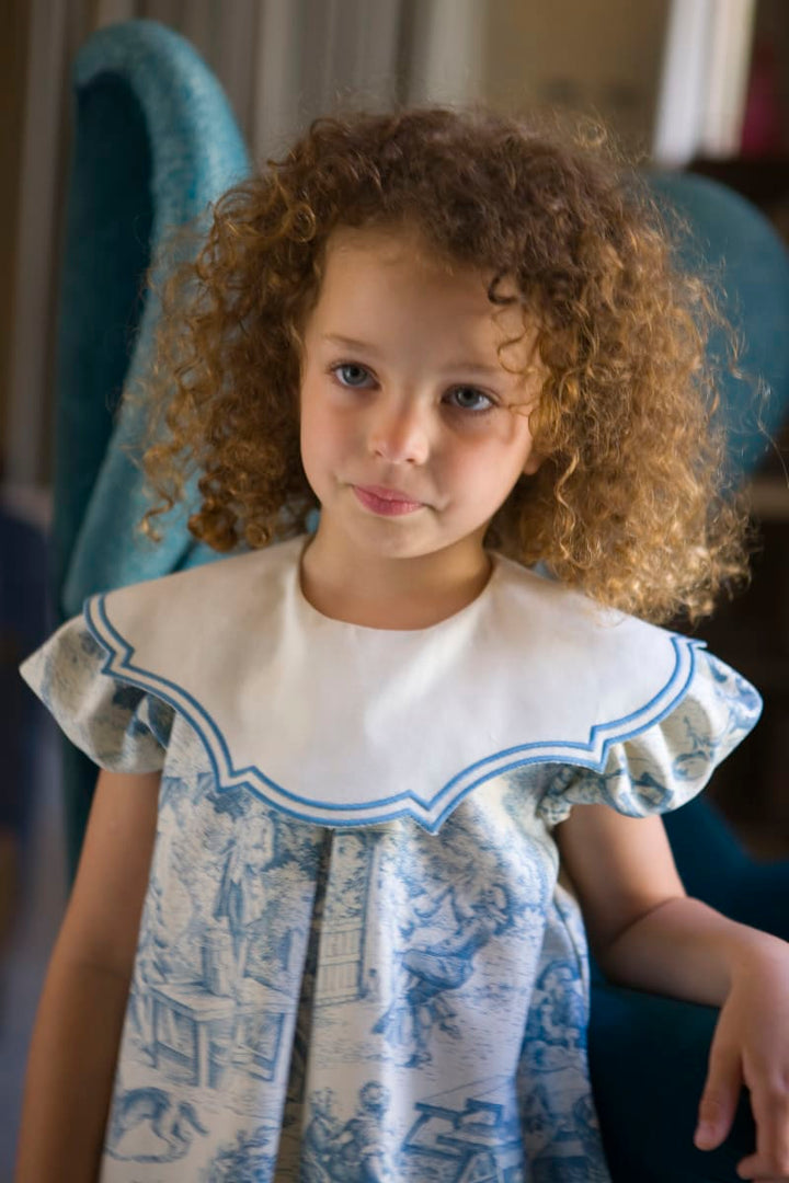 Federica - Light Blue Toile De Youy
