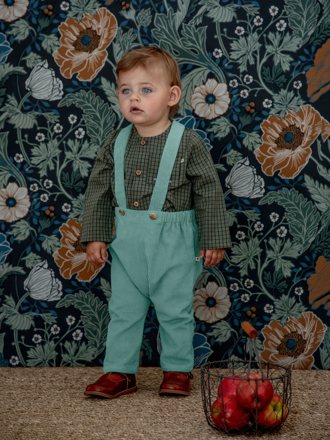 Baby Gabriel Cord Pants - Teal Blue