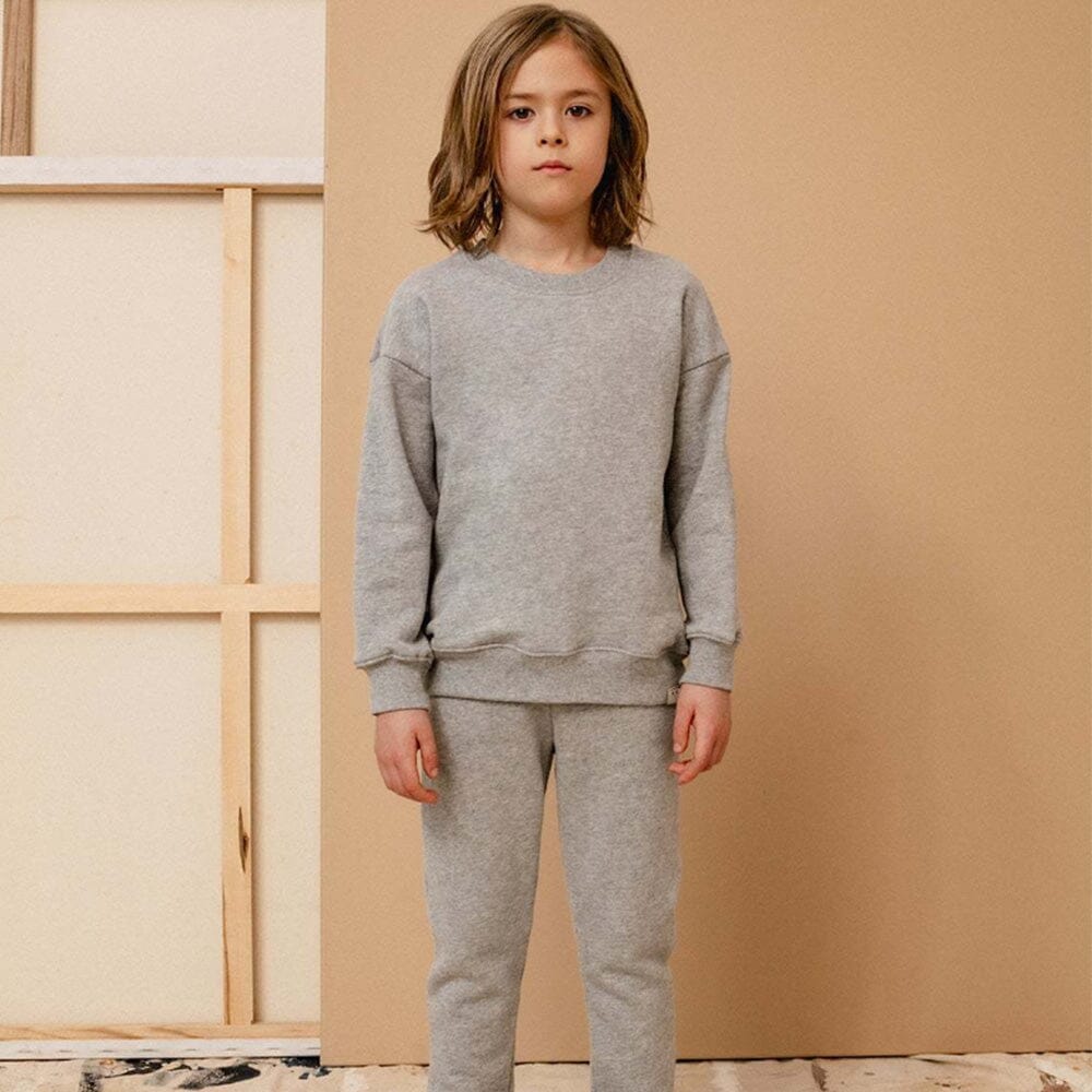 Emil Crew Sweatshirt - Heather Grey Sweaters Petit Vilains 