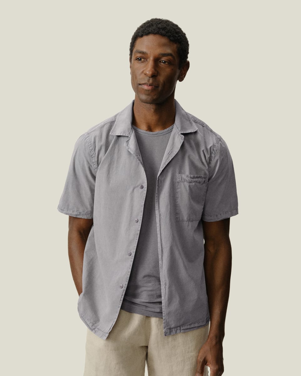 Air Cotton Camp Shirt - Silver