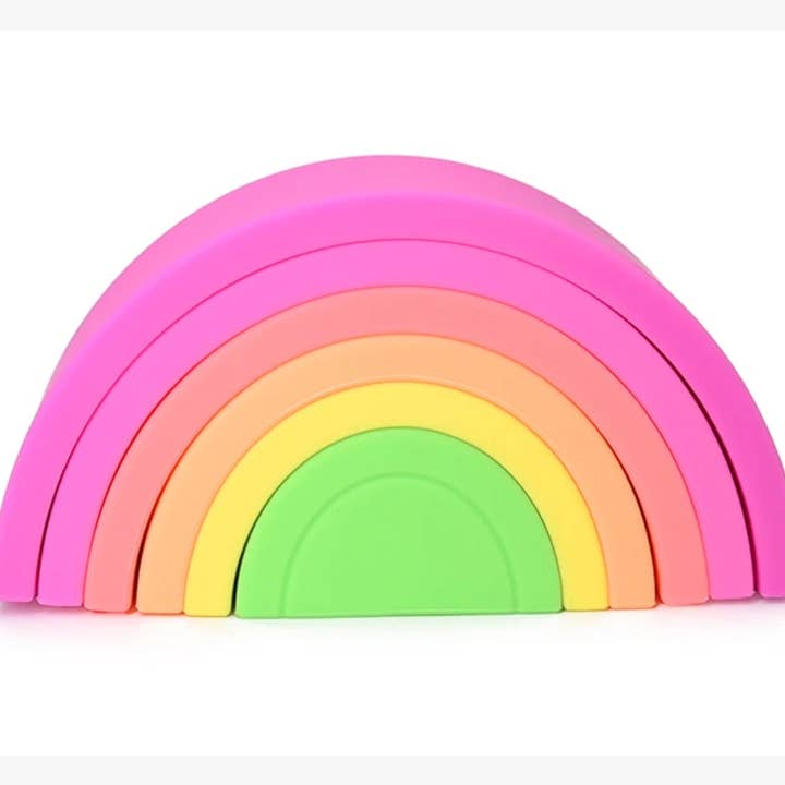 Silicone Rainbow Building Blocks