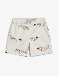 Airplane Aop Swim Shorts - Grey