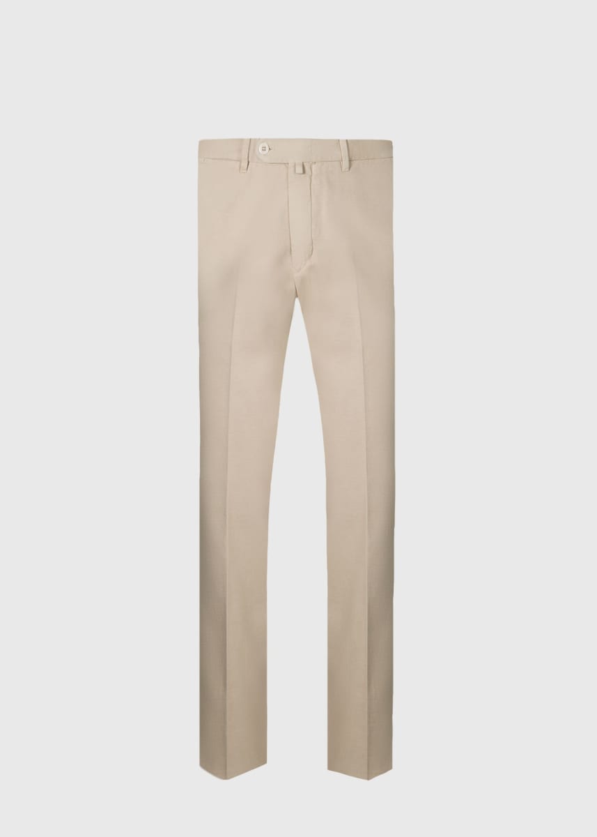 Cotton & Cashmere Trouser - Khaki