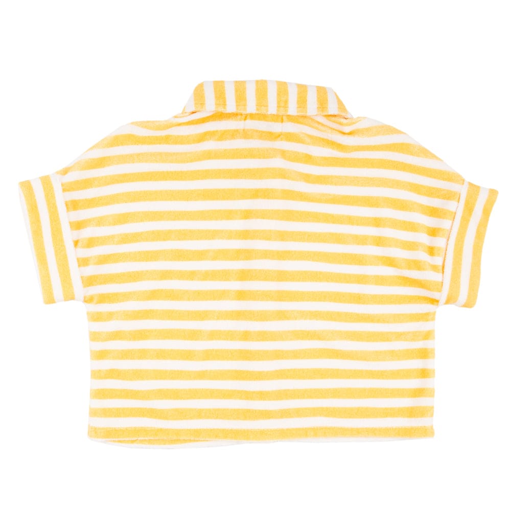 Dakota Boxy Button Down Yellow Stripe - Carnivale