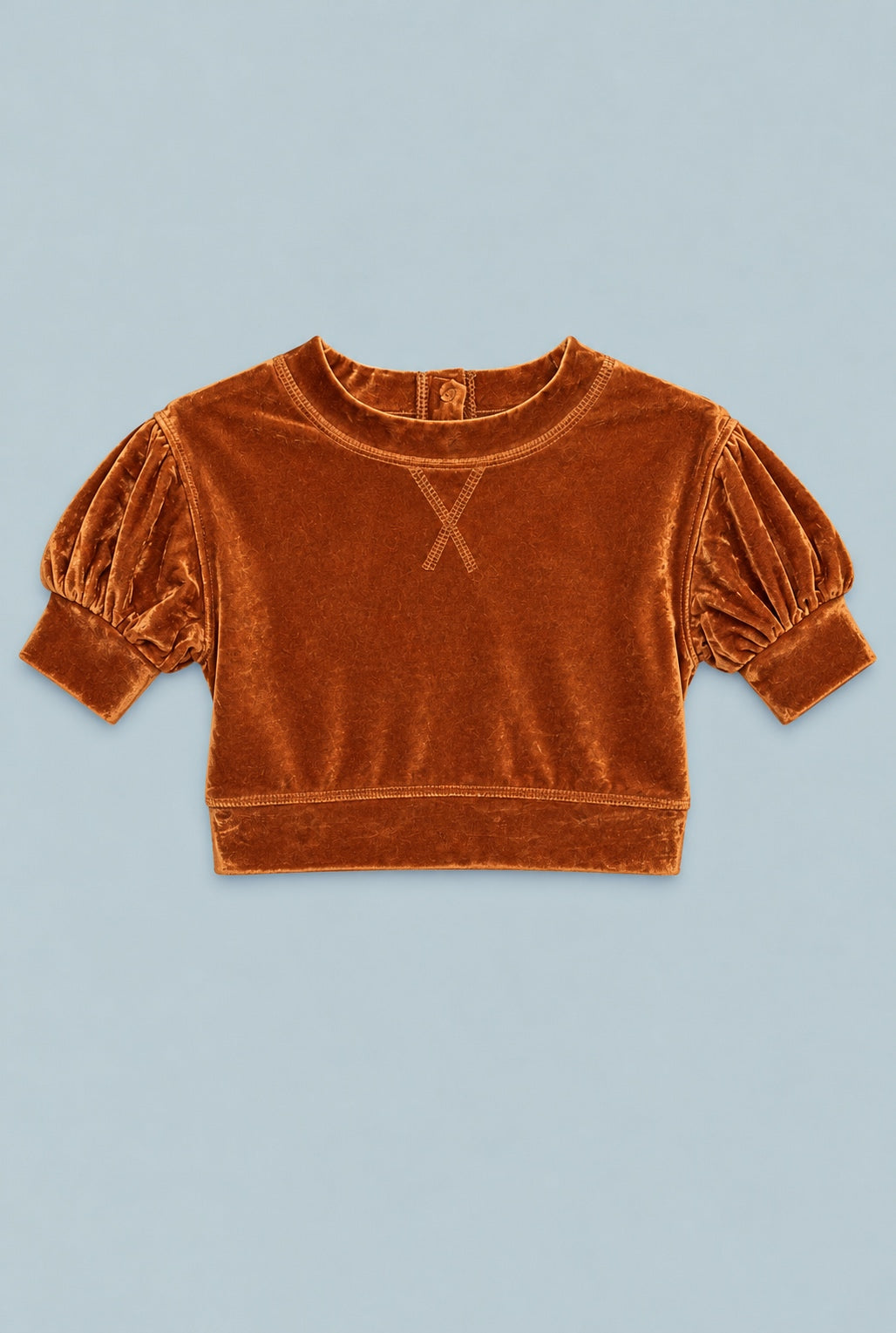 Kids Velour Sweatshirt - Burnt Orange