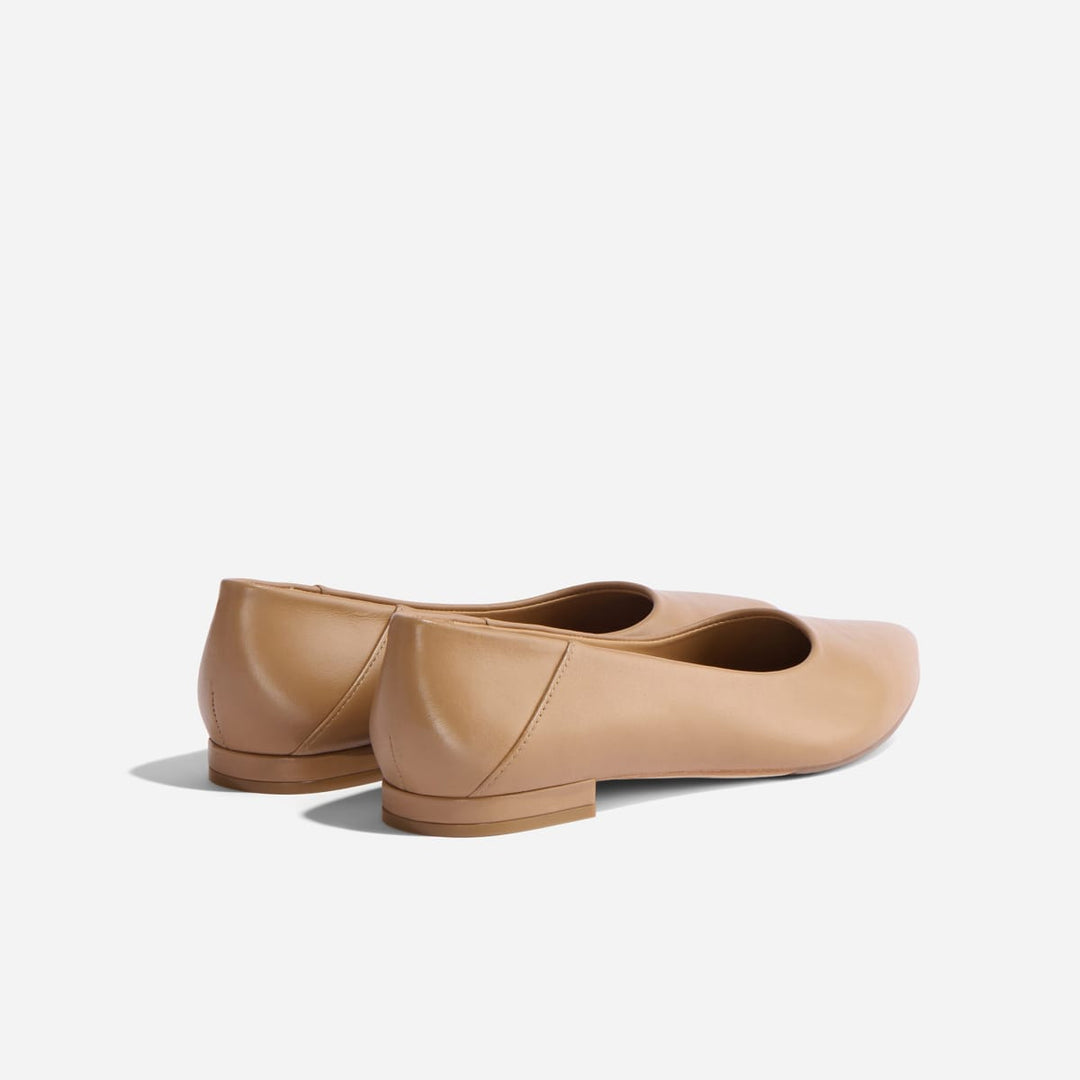 Fina Pointed Toe Flat - Almond