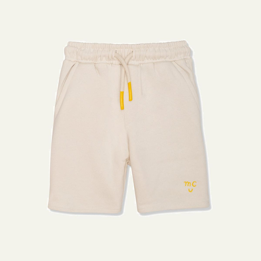 Recycled Cotton Natural Kid Shorts - Natural