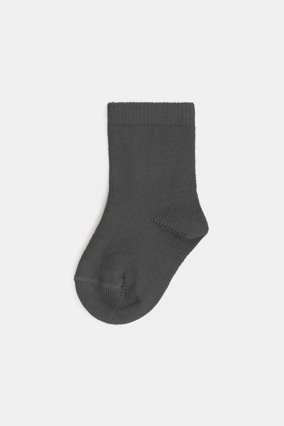 Cotton anklet baby socks - Dark grey