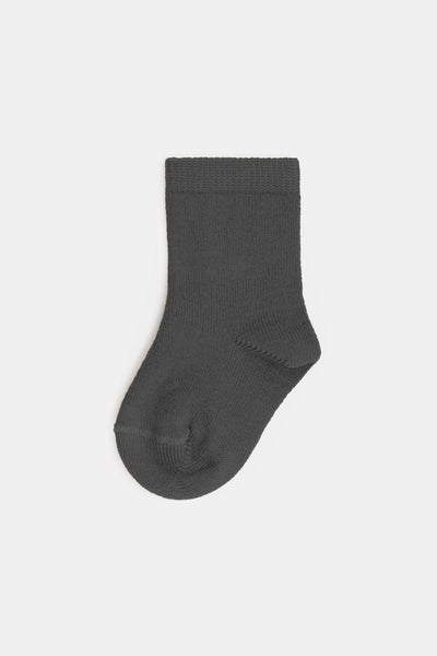 Cotton anklet baby socks - Dark grey