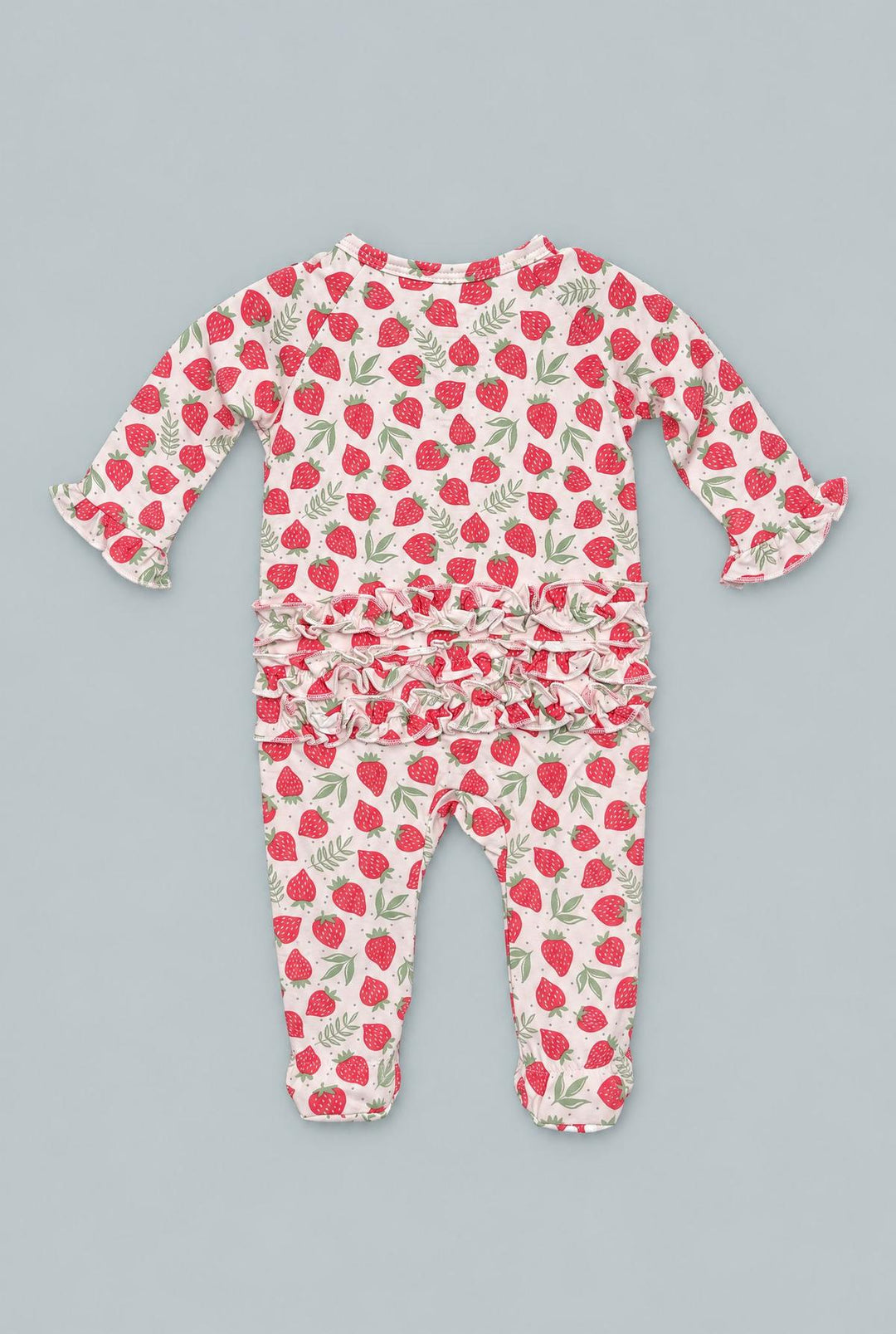 Ruffle Footie - Strawberry Basil
