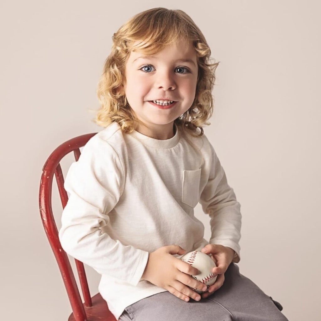 Long Sleeve Slub Jersey Shirt - Oat Milk