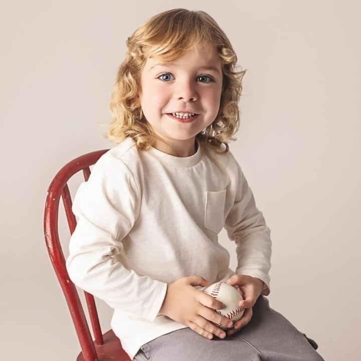 Long Sleeve Slub Jersey Shirt - Oat Milk