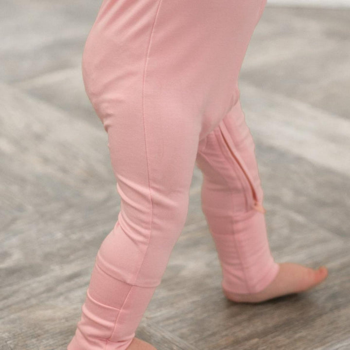 Convertible Romper - Pink Icing Ribbed