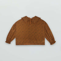 Federica Woman Blouse - Caramel Leo Print