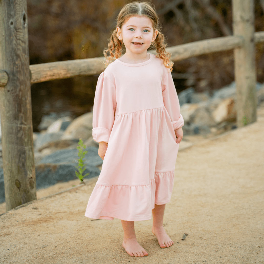 3 Tier Sweater Dress - Perfect Pink - Terry