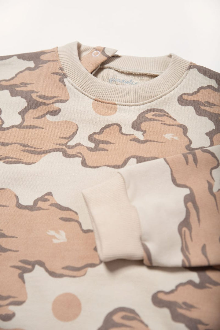 Organic Pima Cotton Kids Sweatshirt - Pink Clouds