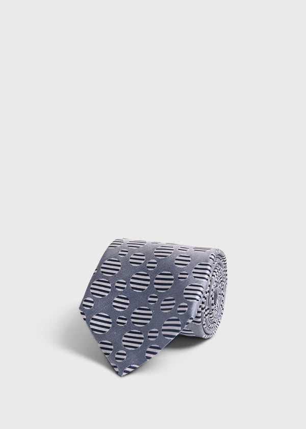 Woven Silk Tossed Circle - Silver