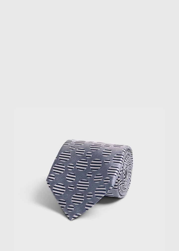 Woven Silk Tossed Circle - Silver
