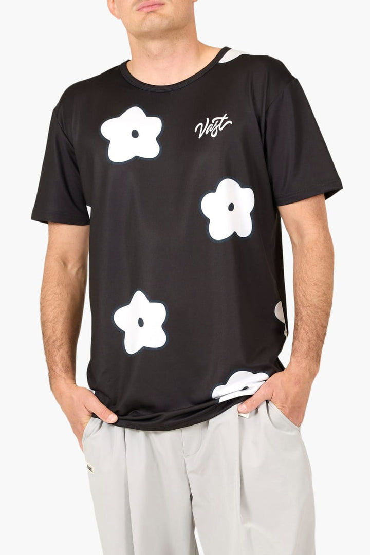 Aqua Terra Flower Patch Tee - Black