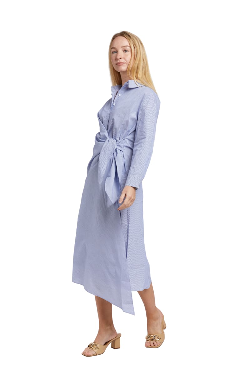 Samantha Dress - Blue Stripe