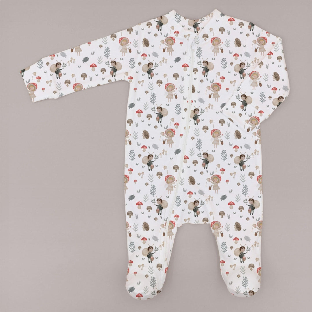 Zipper Footie - Mushroom Hunt