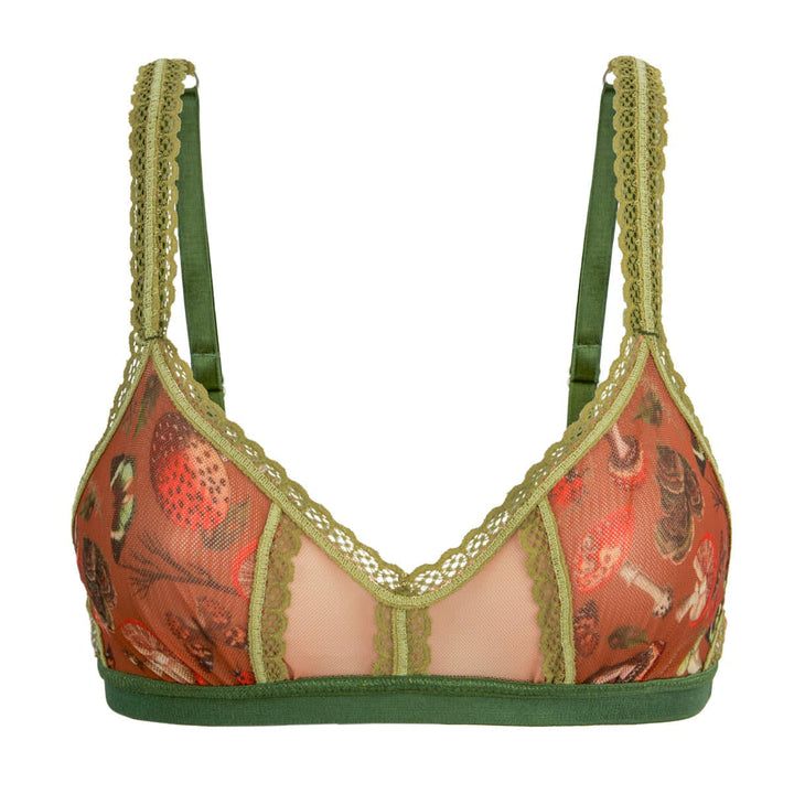 Peekaboo Mesh Adjustable Bralette - Mushroom Fairy