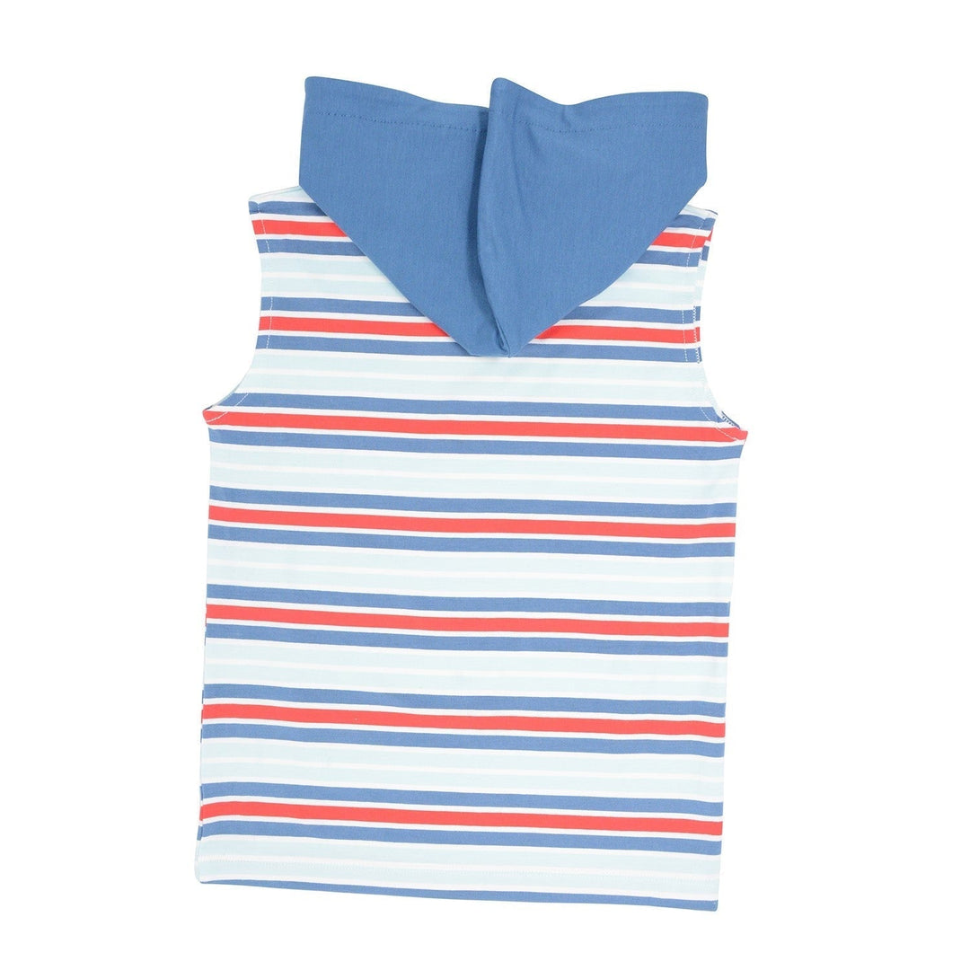 Tank Hoodie - Stripes Red/White/Blue