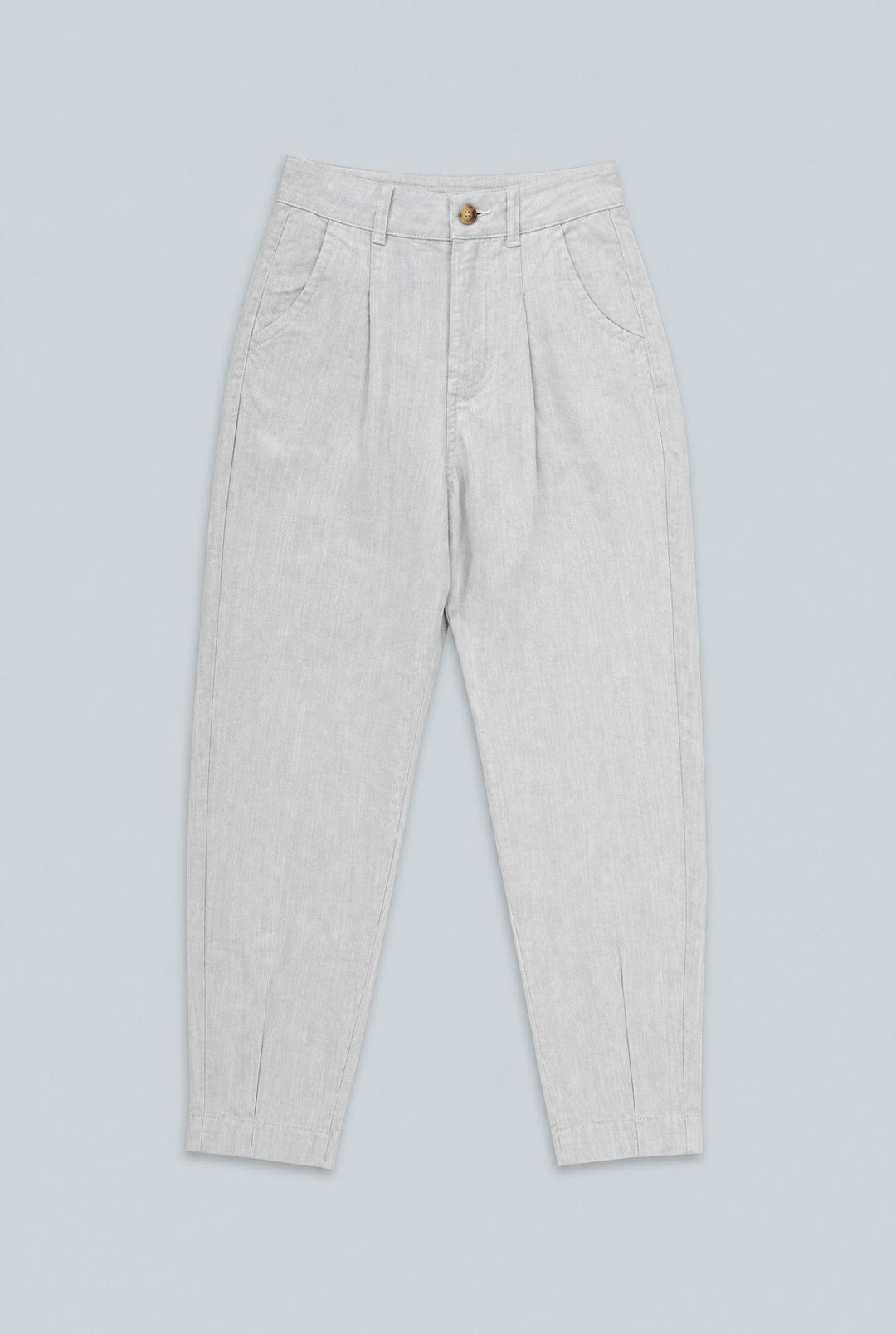 Leighton Pleated Denim Pants - Blue