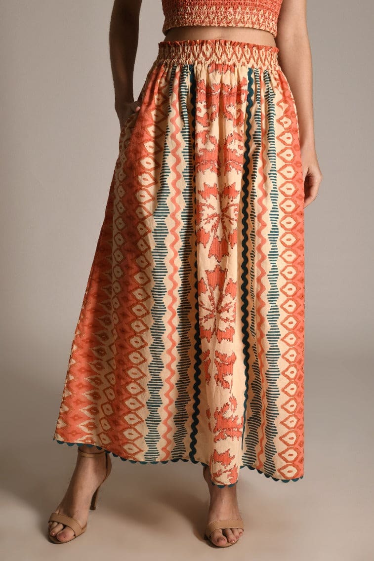 Maira Maxi Skirt - Coral
