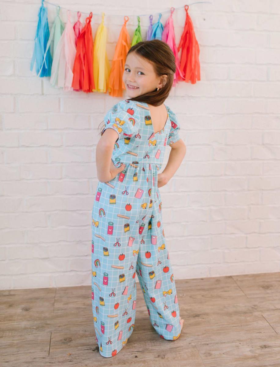 Puff Leggy Romper - Back To School